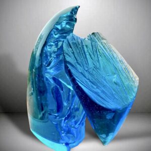 Petr Stacho, Blue Idea, tavená plastika, broušená, leštěná