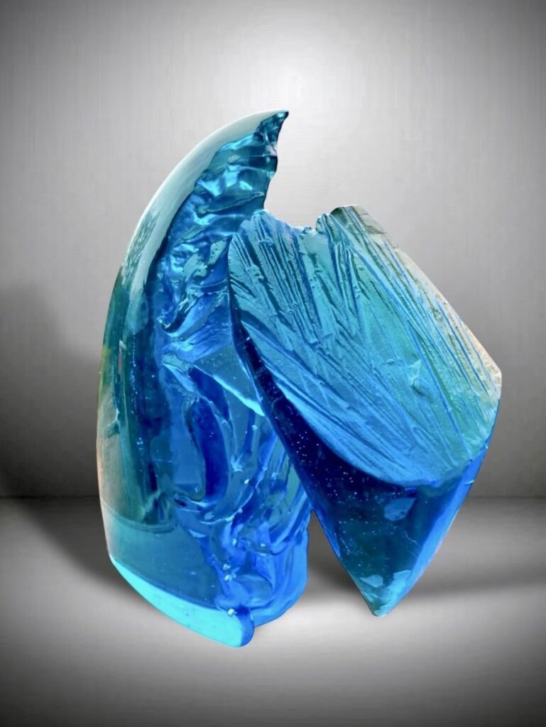 Petr Stacho, Blue Idea, tavená plastika, broušená, leštěná